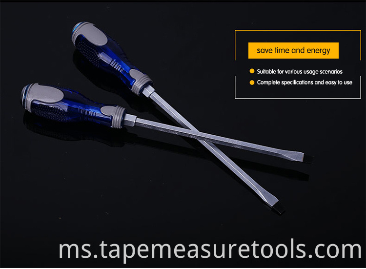 Pemutar skru pelbagai fungsi Phillips Chrome vanadium steel slotted magnetic screwdriver Factory direct screwdriver